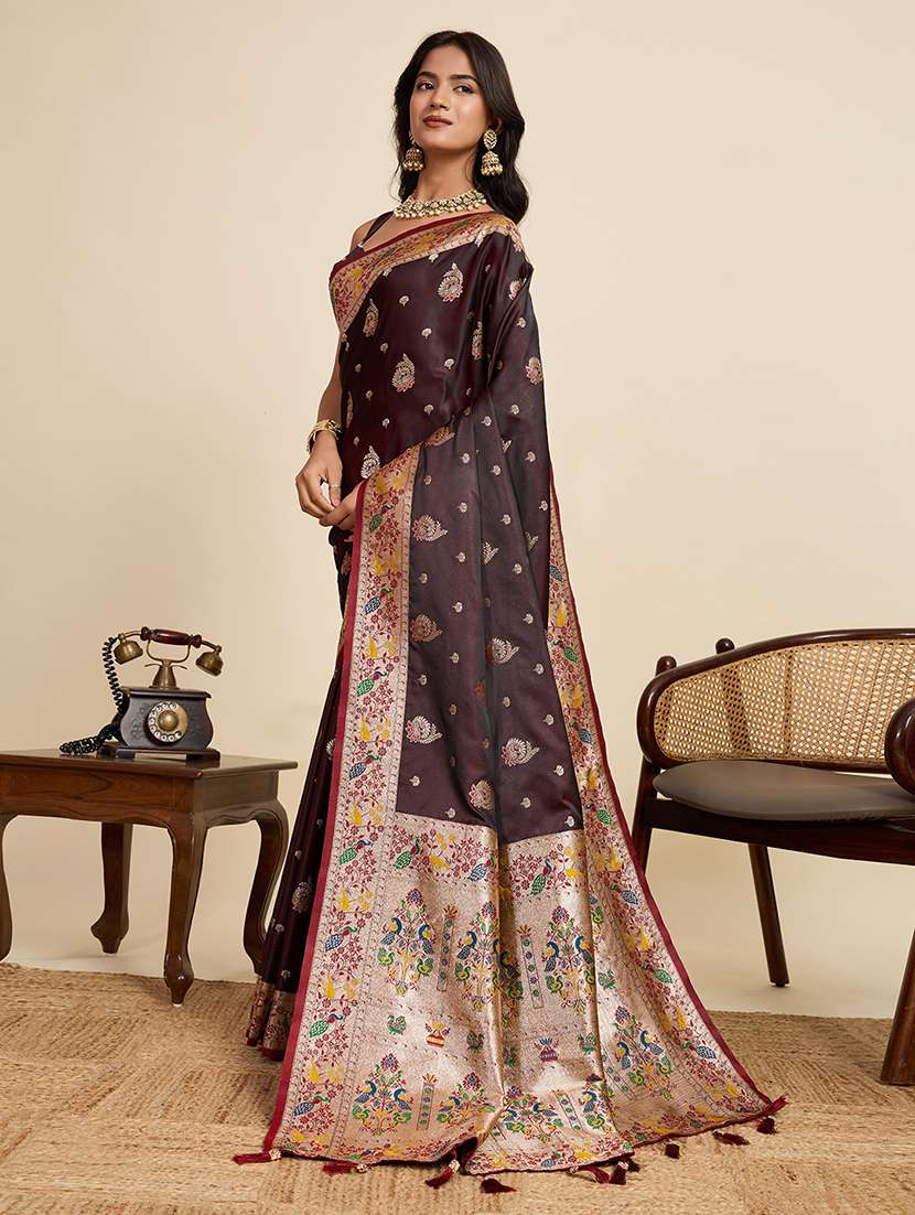 women self design paithani saree with blouse - 22298743 -  Standard Image - 2
