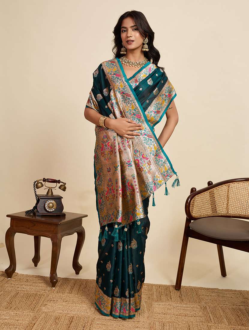 women self design paithani saree with blouse - 22298745 -  Standard Image - 2
