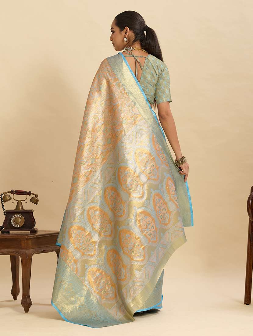 women self design kanjivaram saree with blouse - 22298757 -  Standard Image - 2