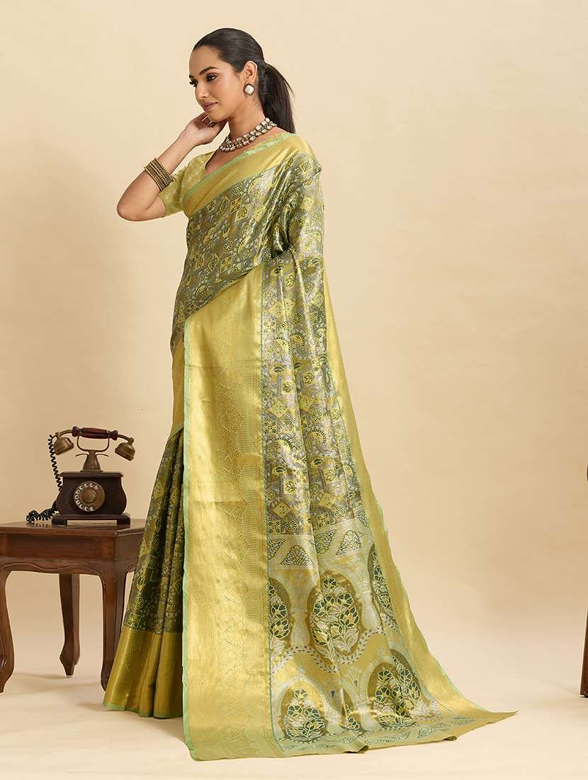 women self design kanjivaram saree with blouse - 22298761 -  Standard Image - 2