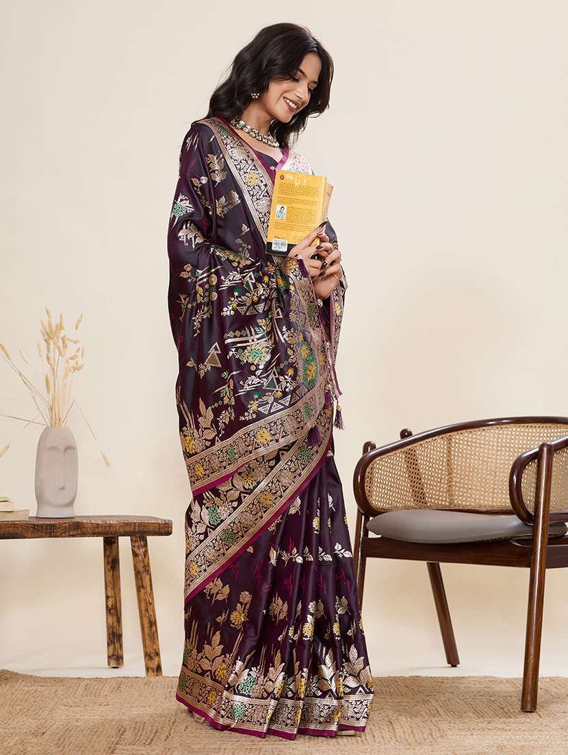 women self design banarasi saree with blouse - 22298767 -  Standard Image - 2