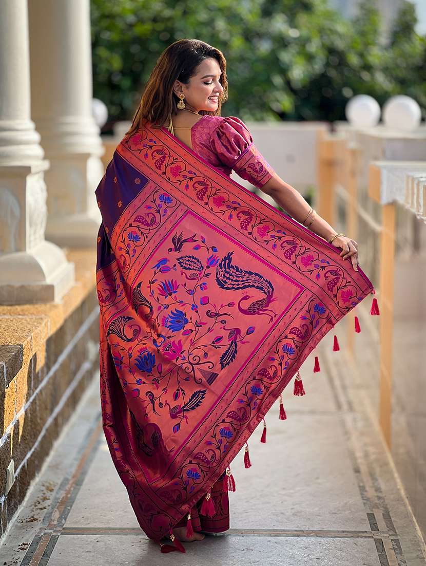 women self design paithani saree with blouse - 22298875 -  Standard Image - 2