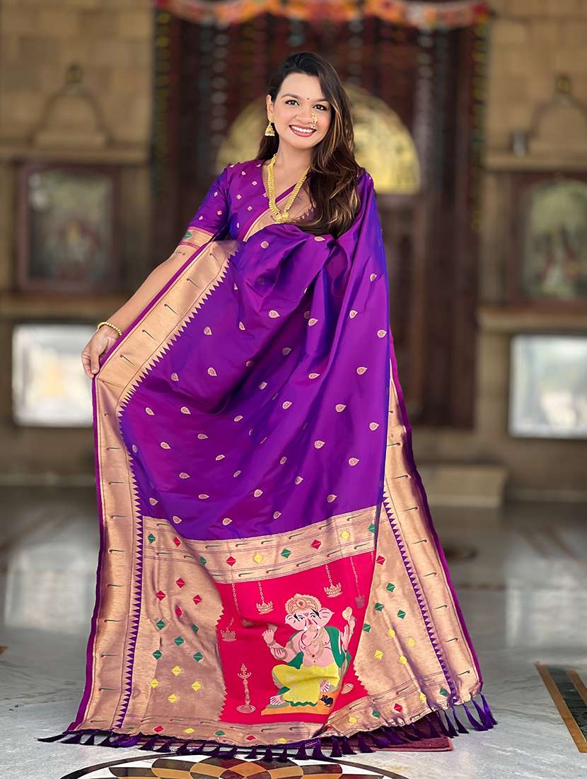 women self design paithani saree with blouse - 22298881 -  Standard Image - 2