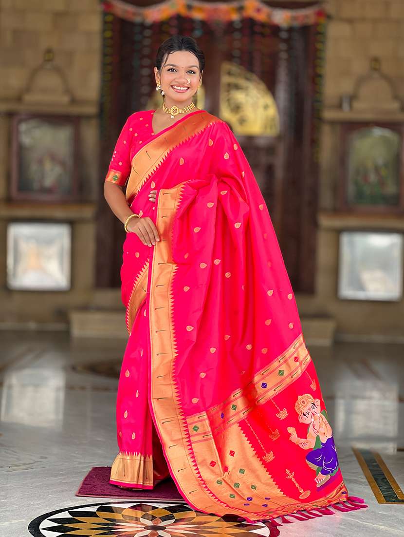 women self design paithani saree with blouse - 22298885 -  Standard Image - 2