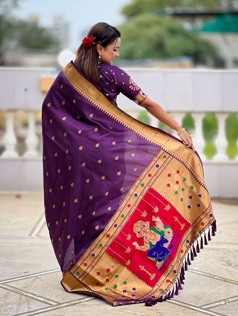 women self design paithani saree with blouse - 22298887 -  Standard Image - 2