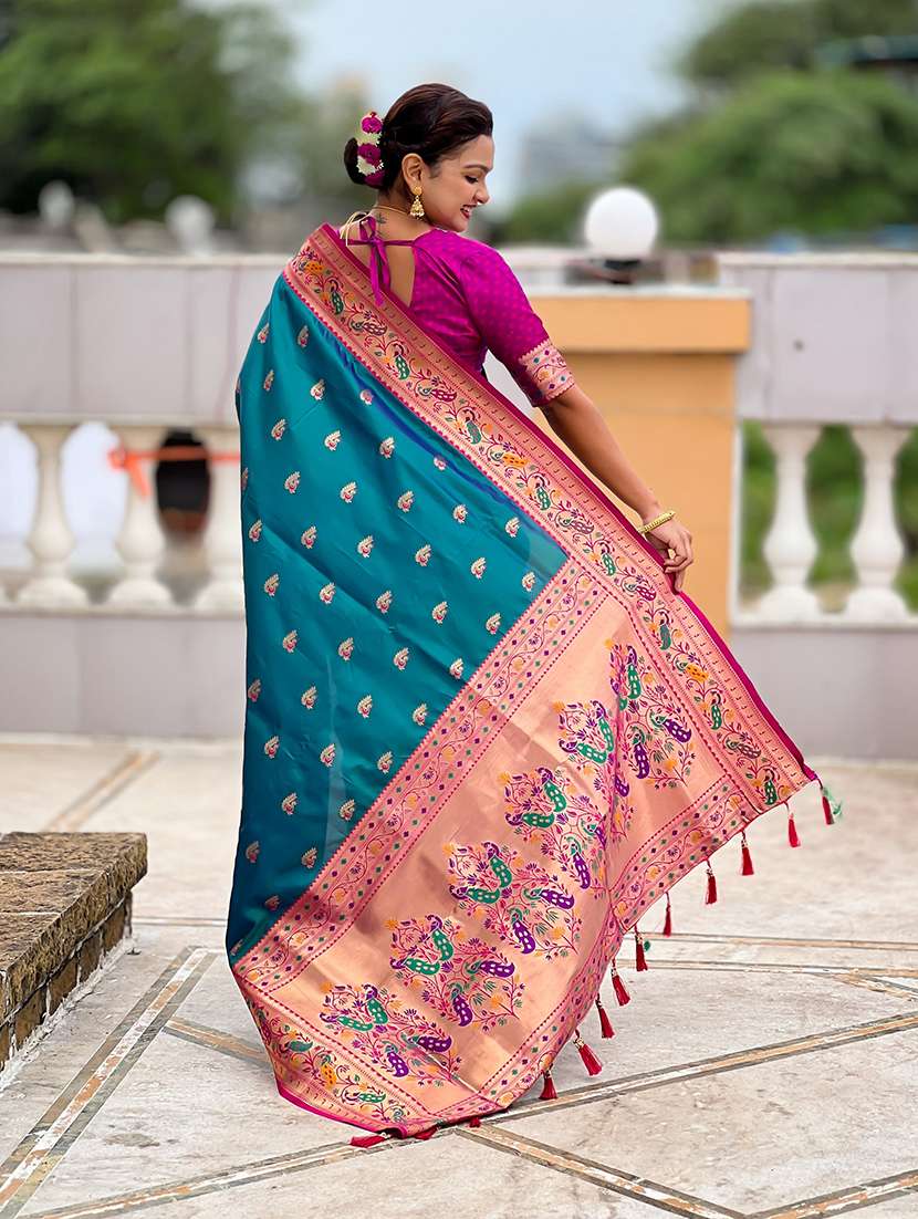 women self design paithani saree with blouse - 22298924 -  Standard Image - 2