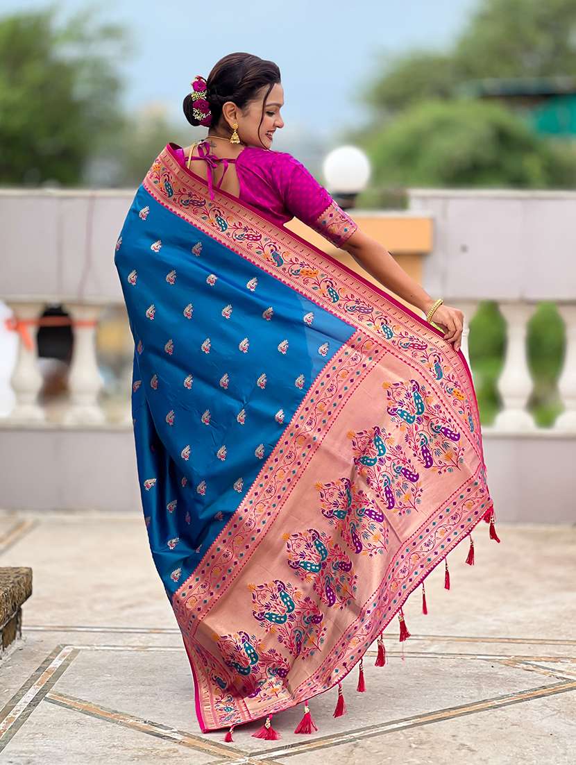 women self design paithani saree with blouse - 22298930 -  Standard Image - 2