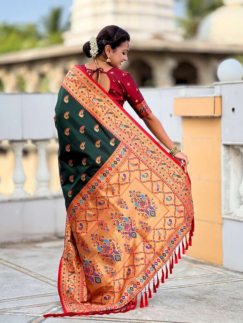 women self design paithani saree with blouse - 22298941 -  Standard Image - 2