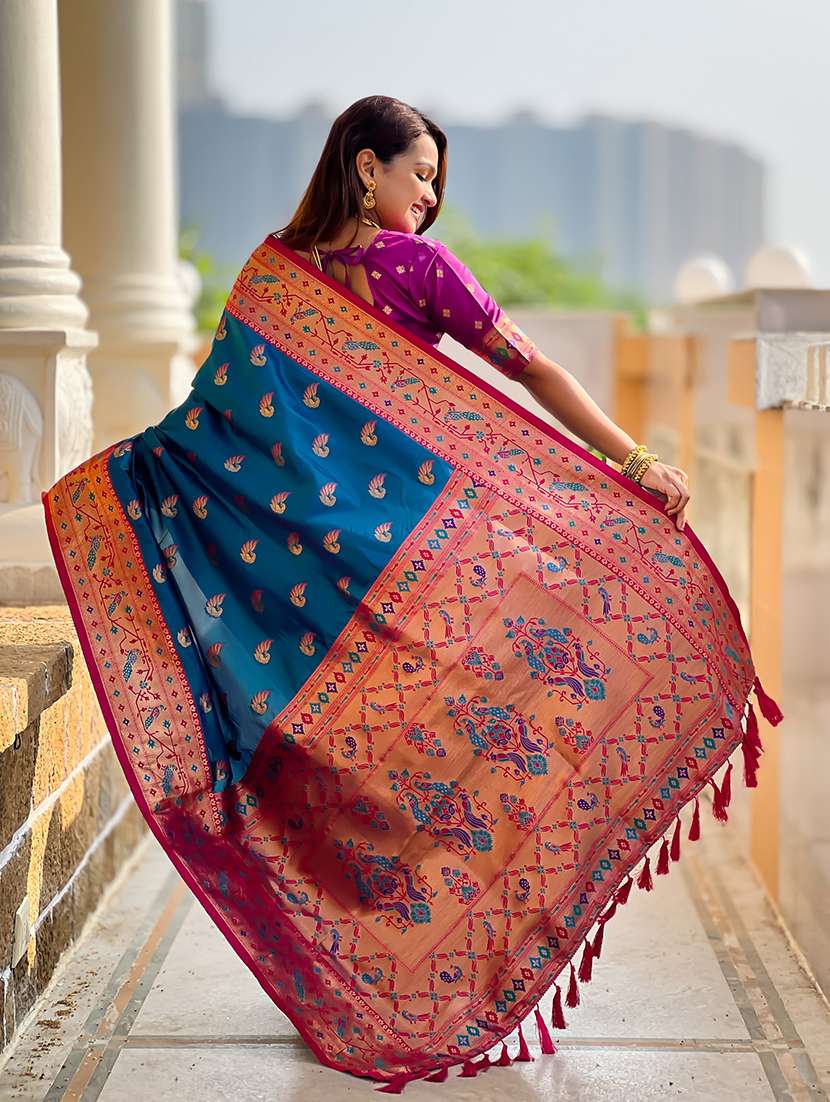 women self design paithani saree with blouse - 22298942 -  Standard Image - 2