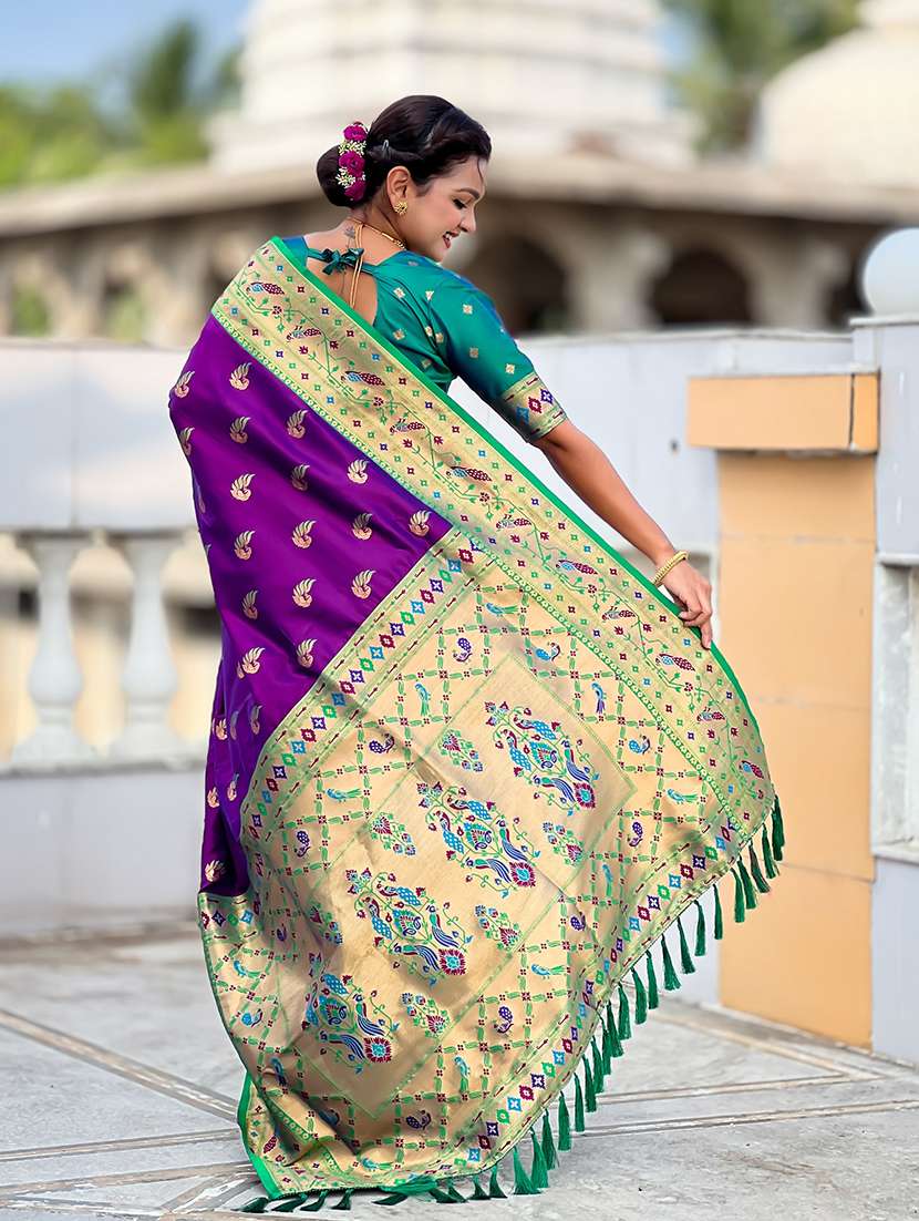 women self design paithani saree with blouse - 22298943 -  Standard Image - 2