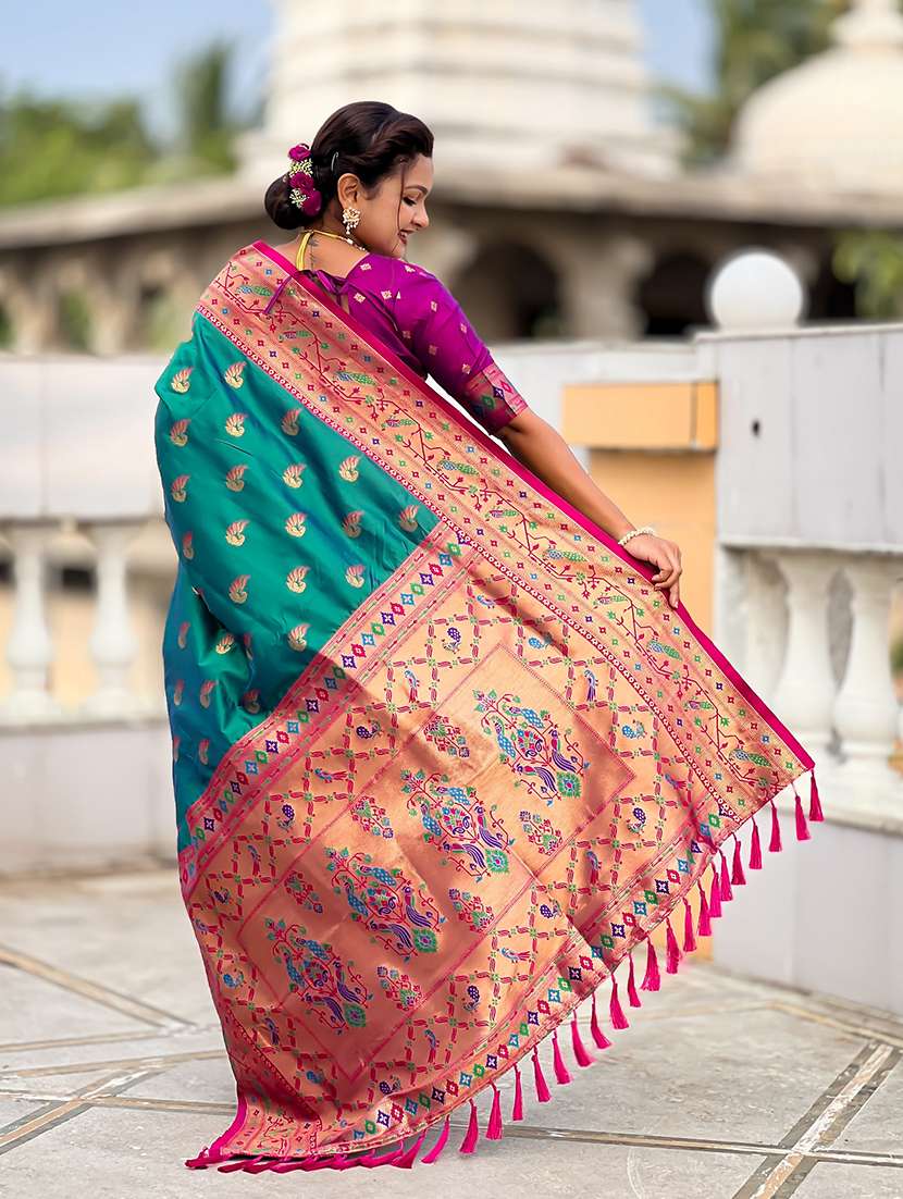 women self design paithani saree with blouse - 22298946 -  Standard Image - 2
