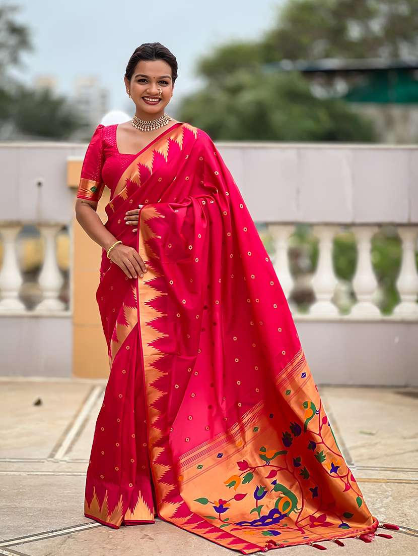 women self design paithani saree with blouse - 22298959 -  Standard Image - 2