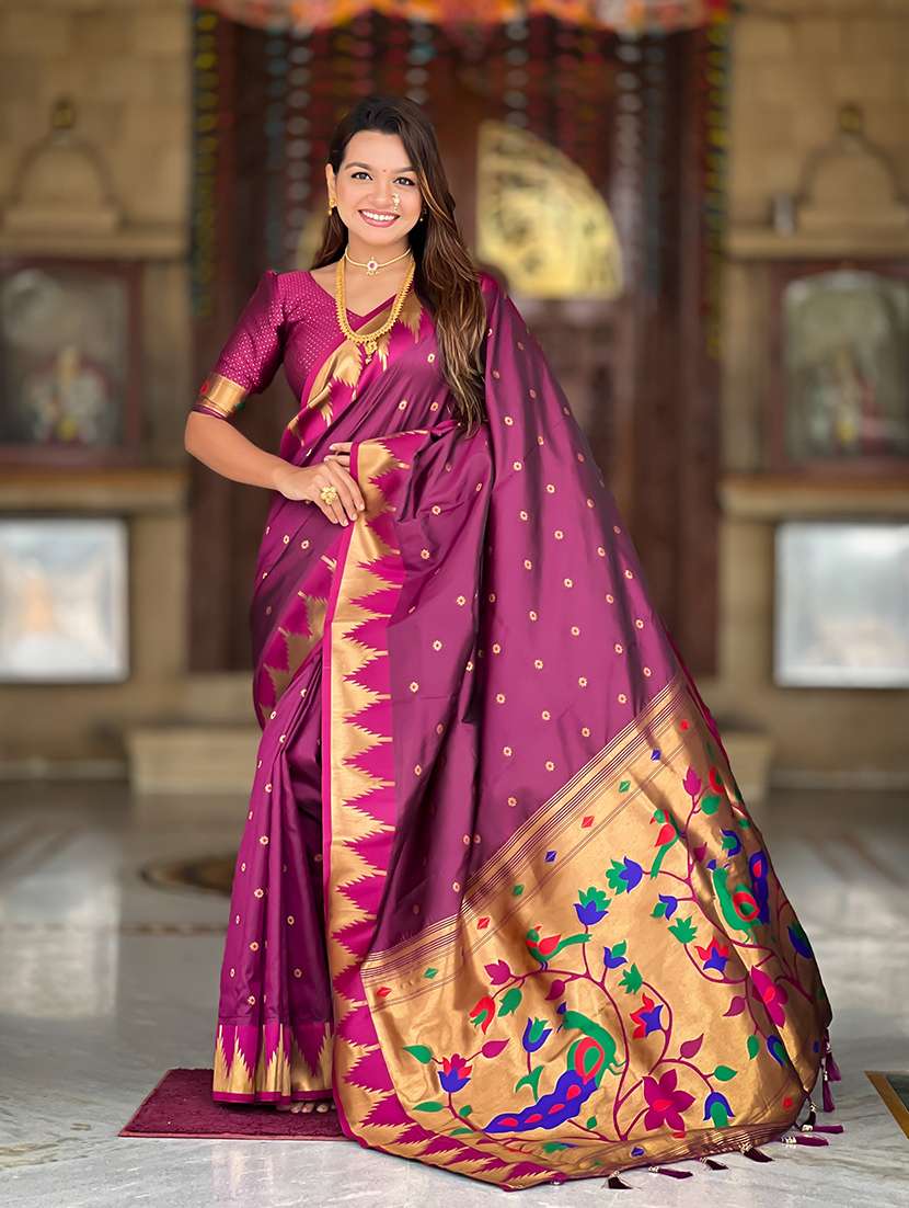 women self design paithani saree with blouse - 22298961 -  Standard Image - 2