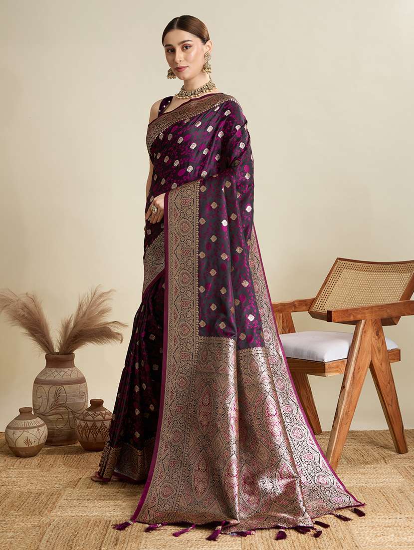 Women Self Design Banarasi Saree With Blouse - 22298987 -  Standard Image - 2