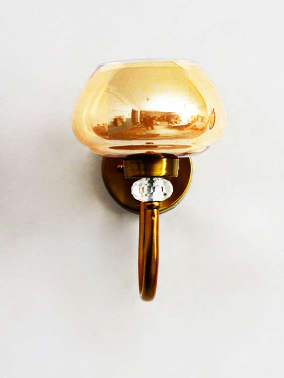 amber rounded bowl glass wall sconce - 22299042 -  Standard Image - 2