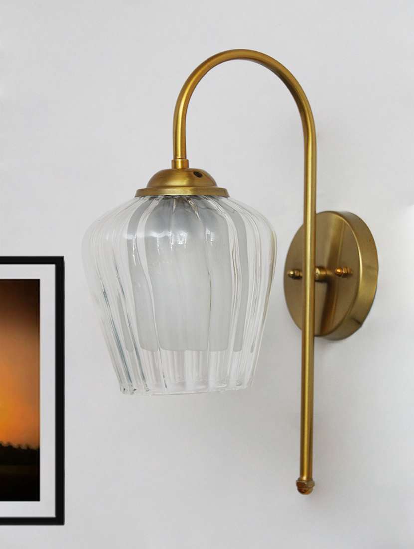 antique bend clear tulip shape wall light - 22299115 -  Standard Image - 2