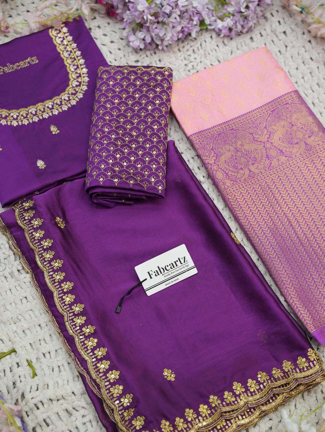 pink silk flared lehenga - 22299176 -  Standard Image - 2