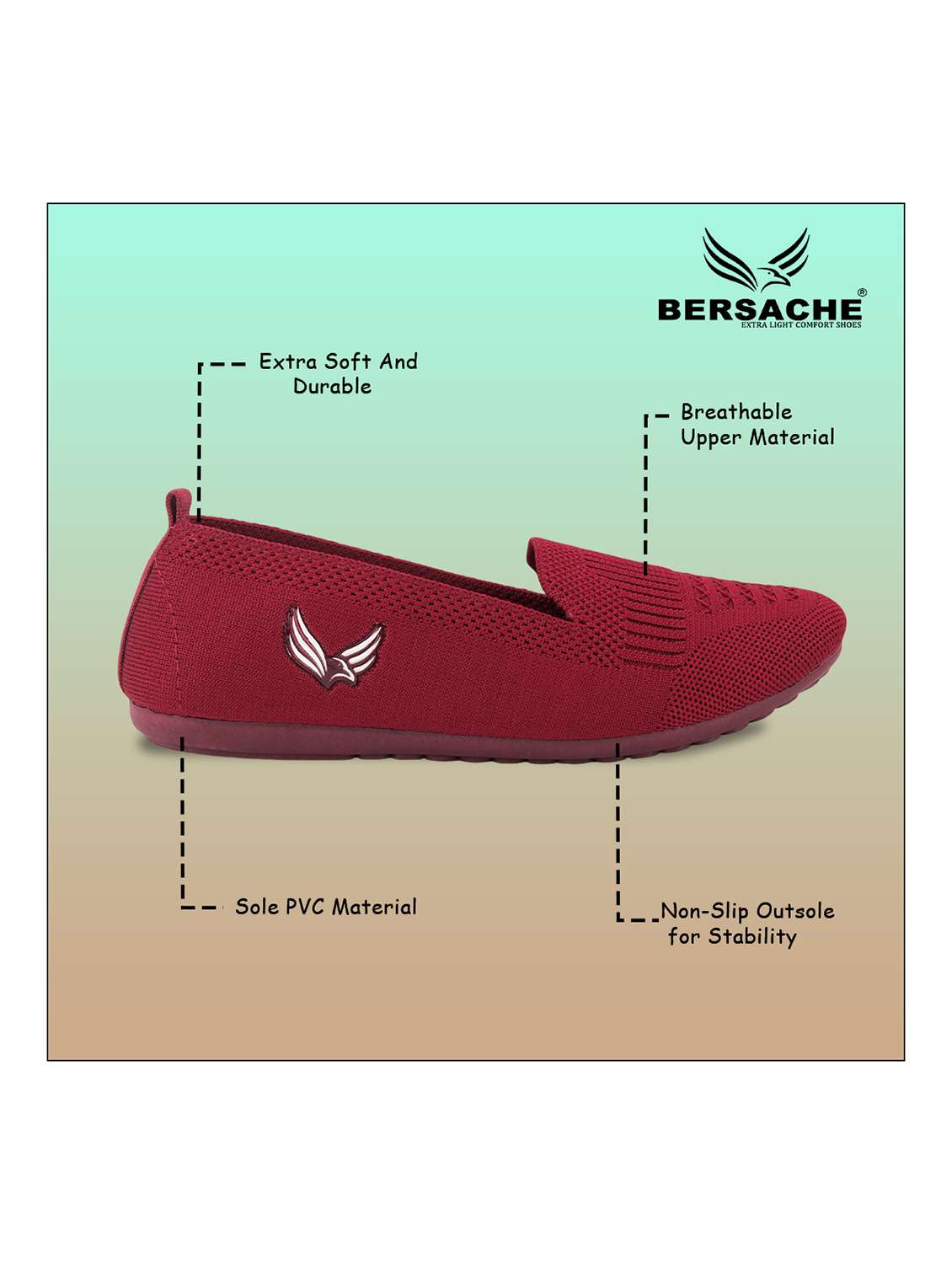 women red solid slip on loafer - 22299201 -  Standard Image - 2