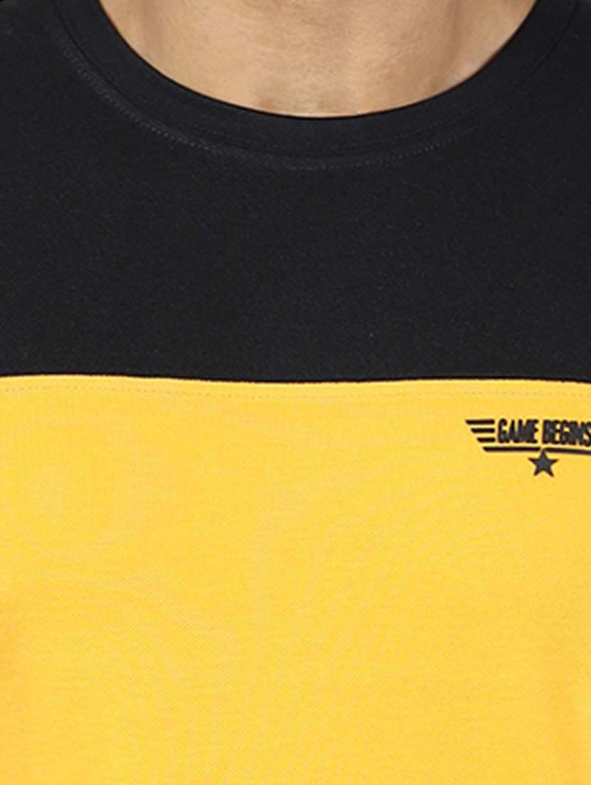 men color block short sleeve slim fit t-shirt - 22299239 -  Standard Image - 2