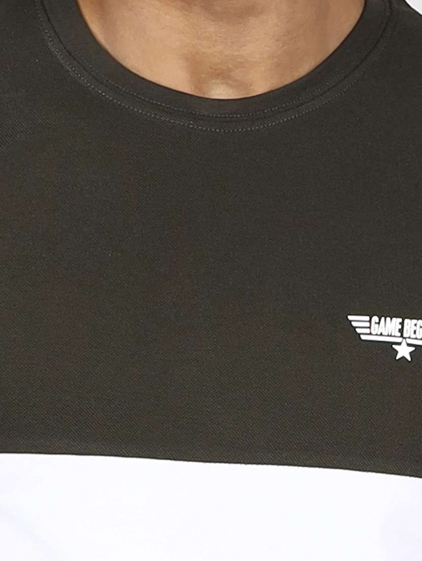 Men Color Block Short Sleeve Slim Fit T-shirt - 22299244 -  Standard Image - 2