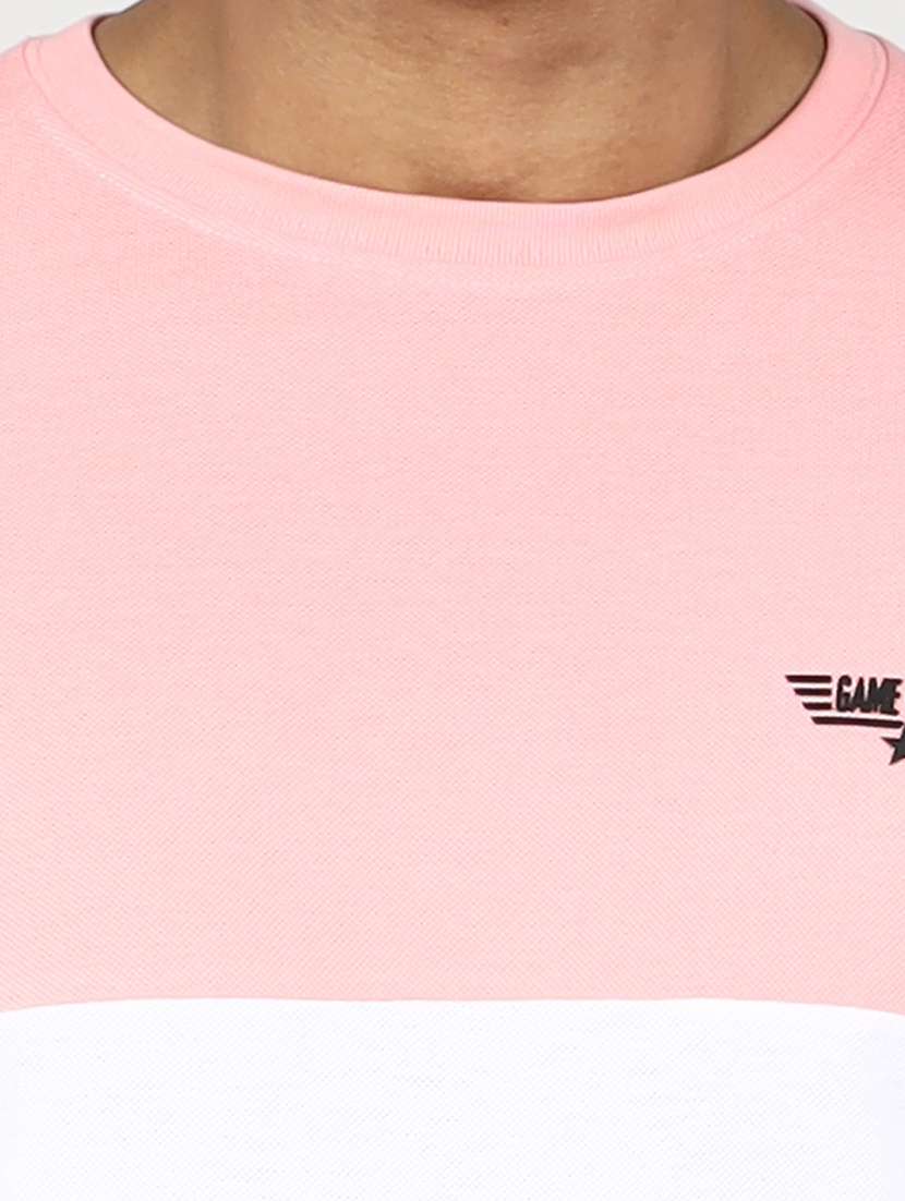 men color block short sleeve slim fit t-shirt - 22299245 -  Standard Image - 2