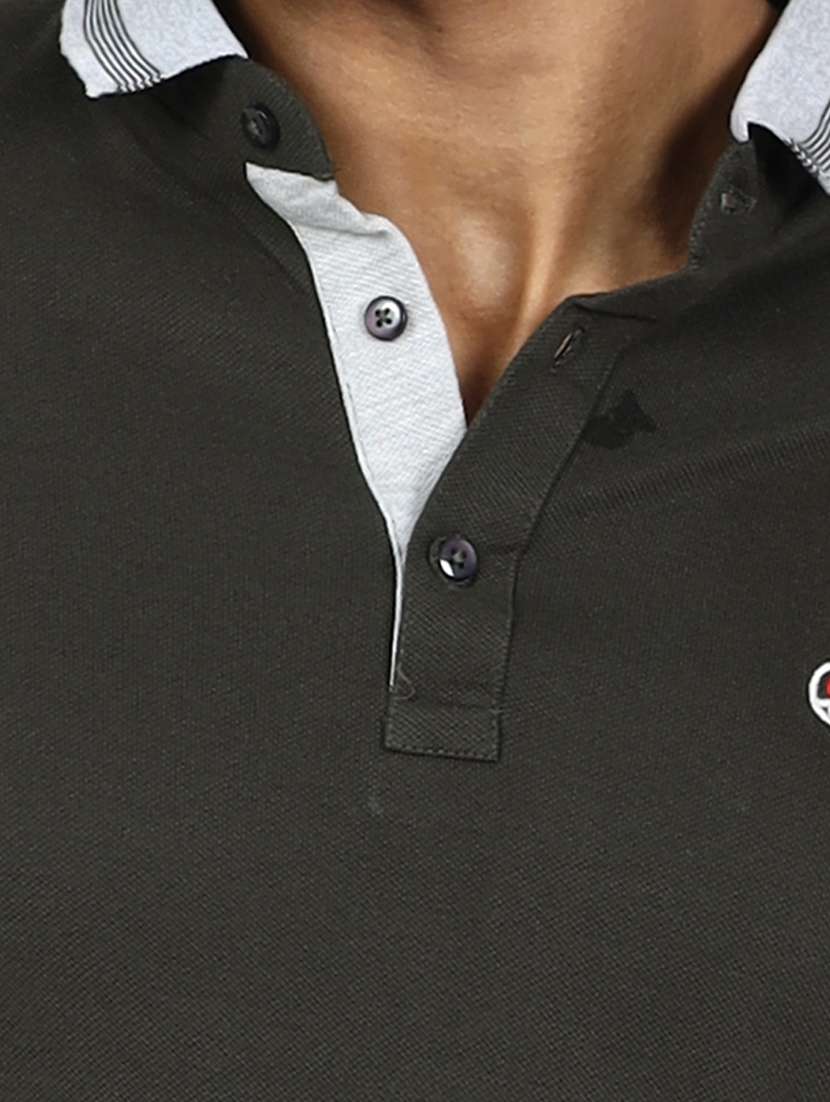 men solid short sleeve slim fit polo t-shirt - 22299250 -  Standard Image - 2