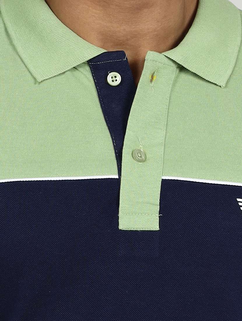 men color block short sleeve slim fit polo t-shirt - 22299259 -  Standard Image - 2
