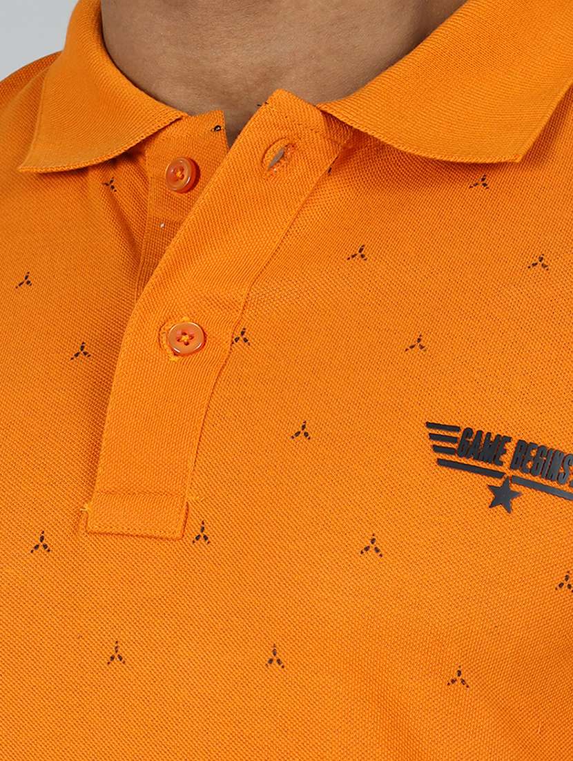 men printed short sleeve slim fit polo t-shirt - 22299268 -  Standard Image - 2