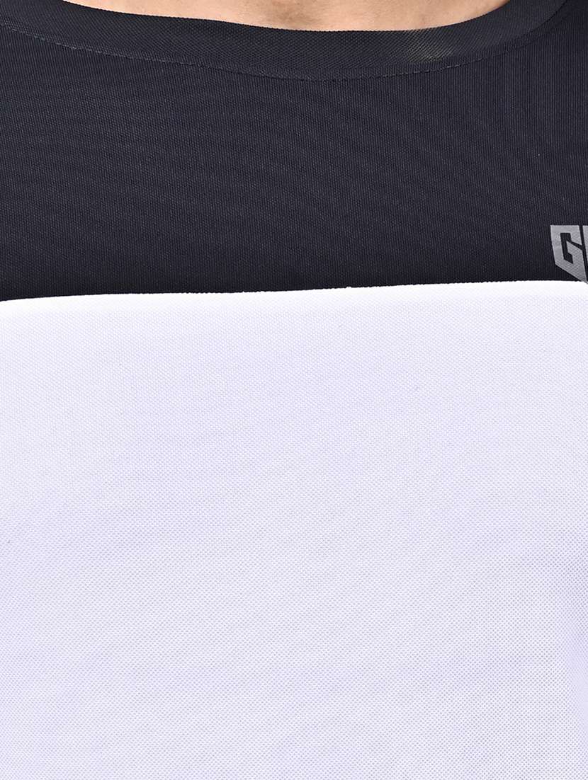 men color block long sleeve slim fit t-shirt - 22299326 -  Standard Image - 2