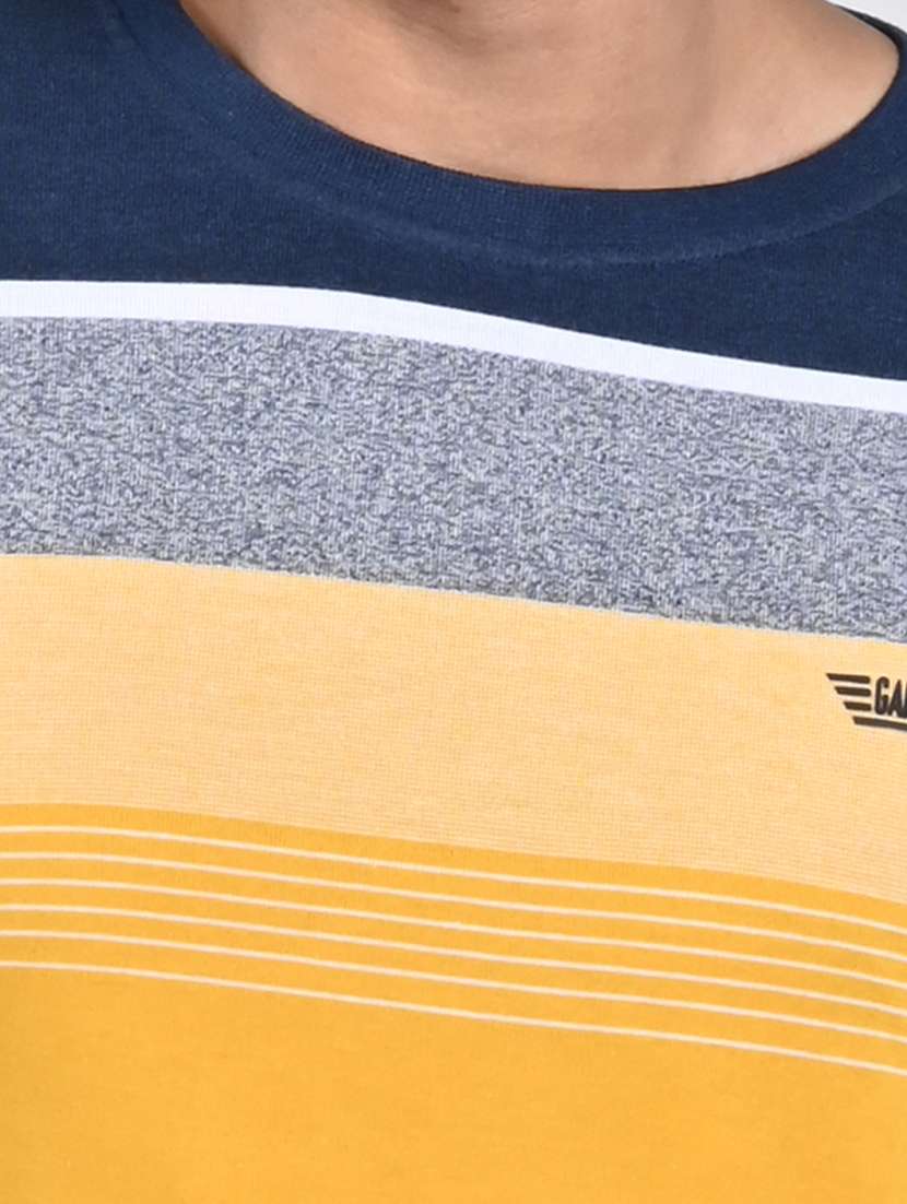 men color block long sleeve slim fit t-shirt - 22299351 -  Standard Image - 2