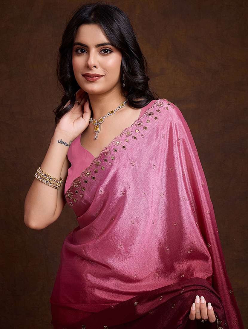 women ombre embellished saree with blouse - 22299398 -  Standard Image - 2