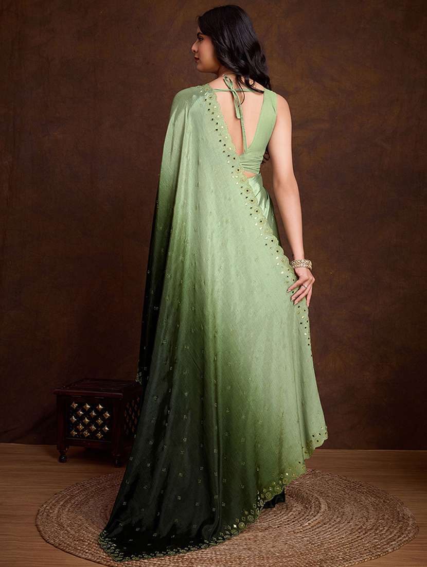 women ombre embellished saree with blouse - 22299402 -  Standard Image - 2