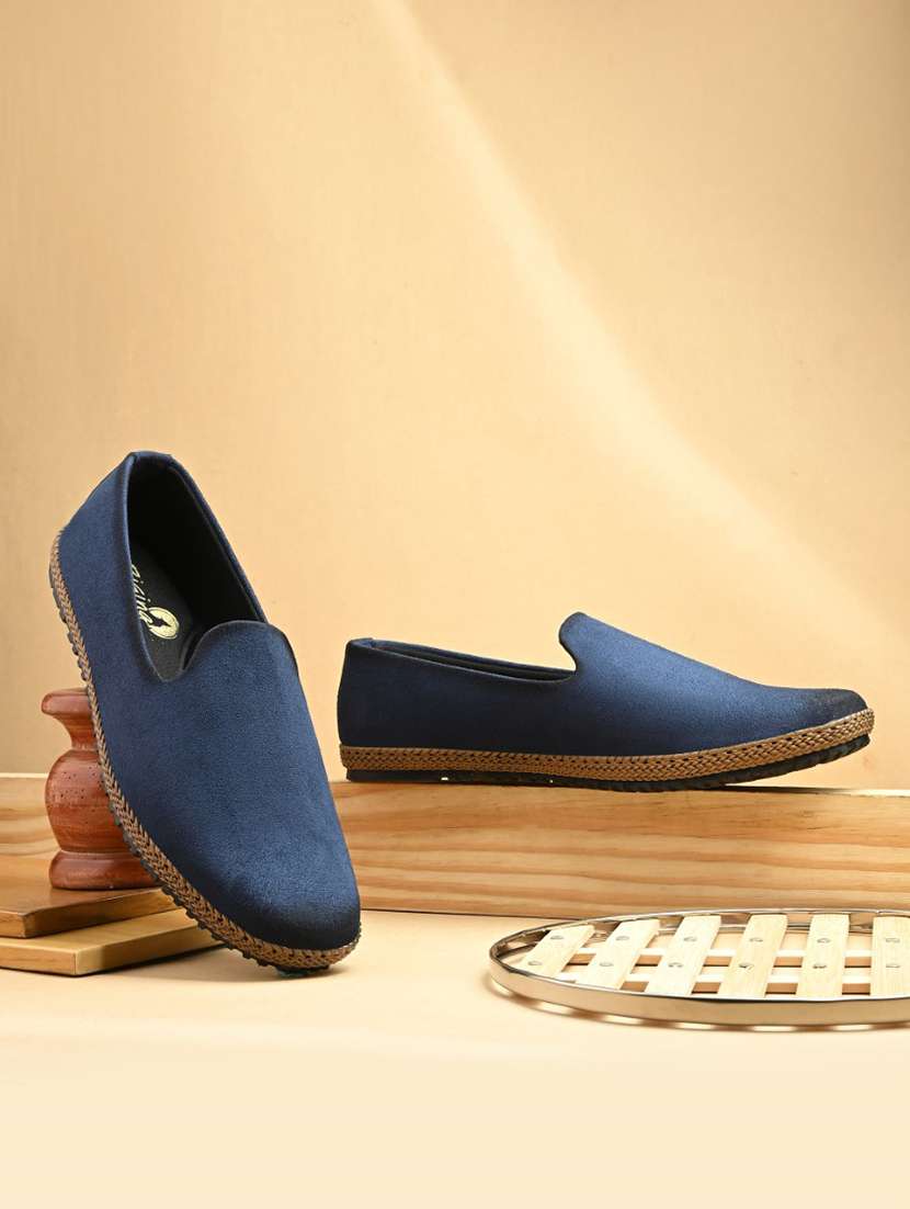 men blue slip on loafer