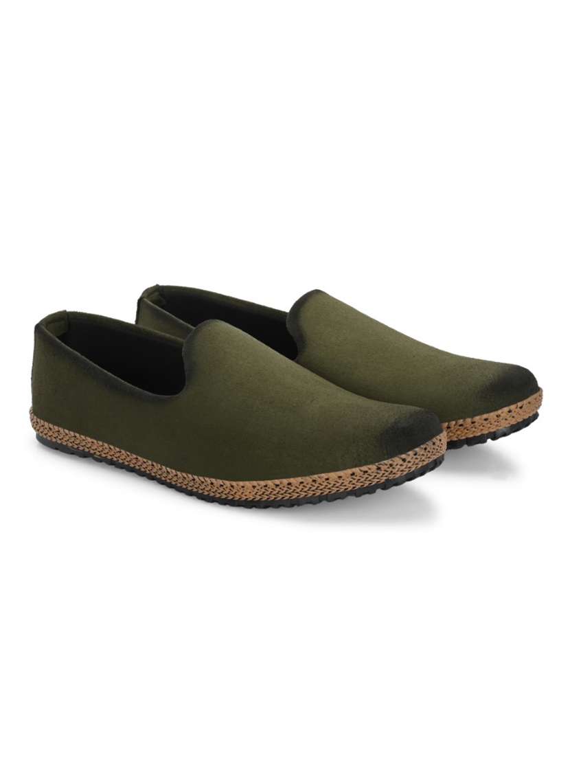 men olive slip on loafer - 22299462 -  Standard Image - 2