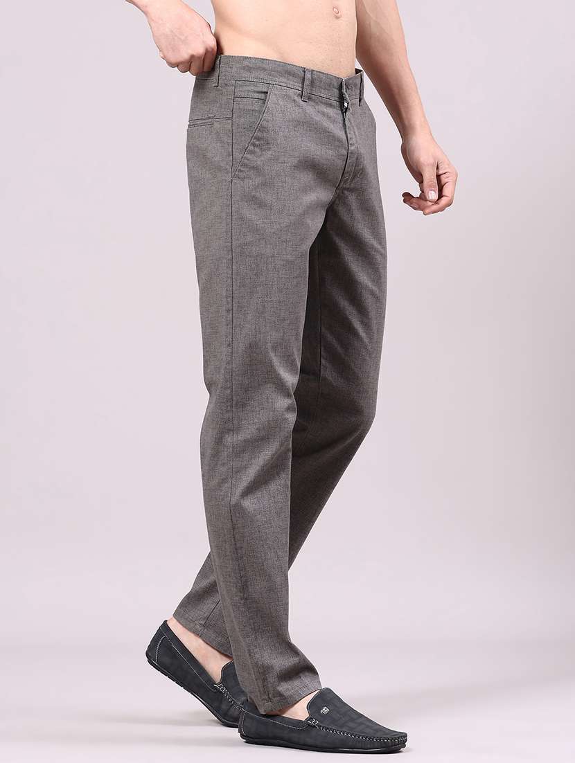 men solid mid rise chinos casual trouser - 22299718 -  Standard Image - 2