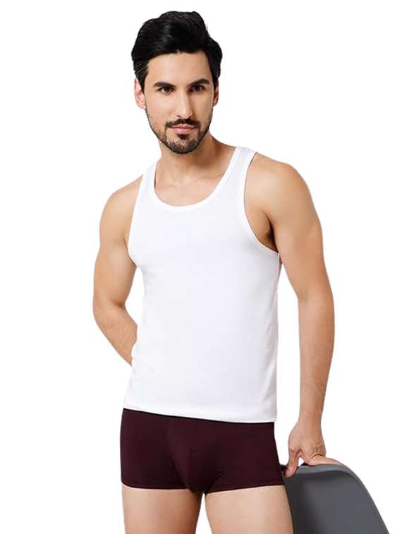 men pack of 3 solid sleeveless vest - 22300030 -  Standard Image - 2