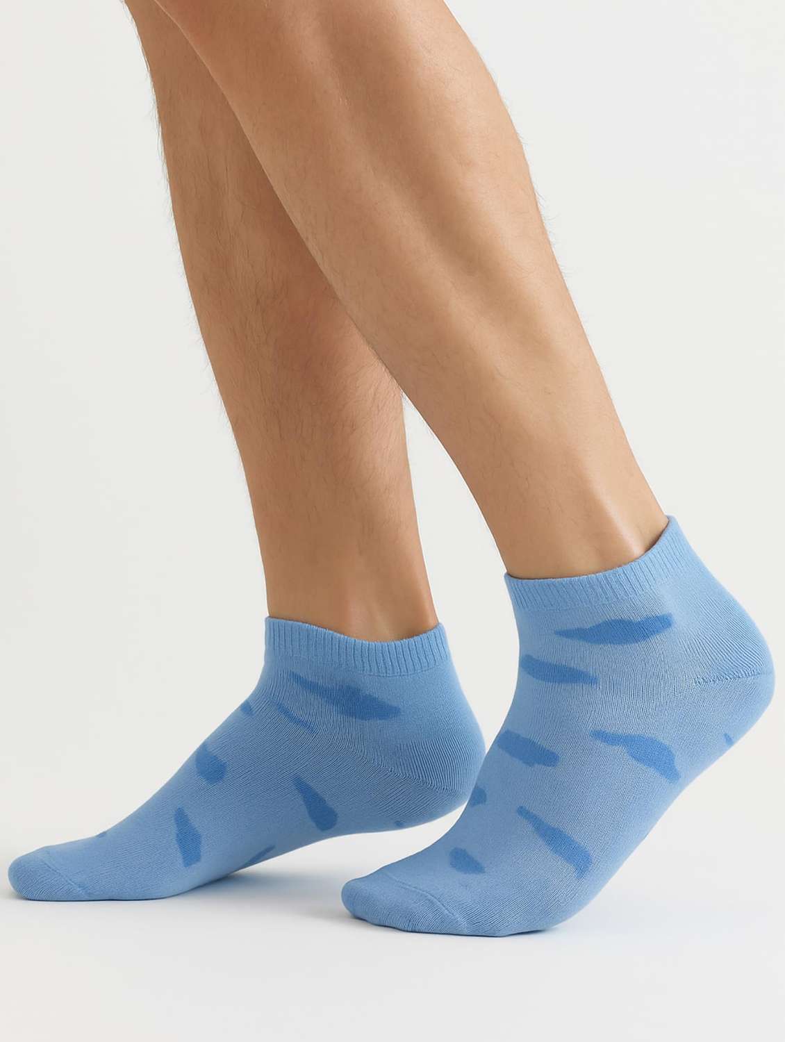 men pack of 3 printed ankle length socks - 22300040 -  Standard Image - 2