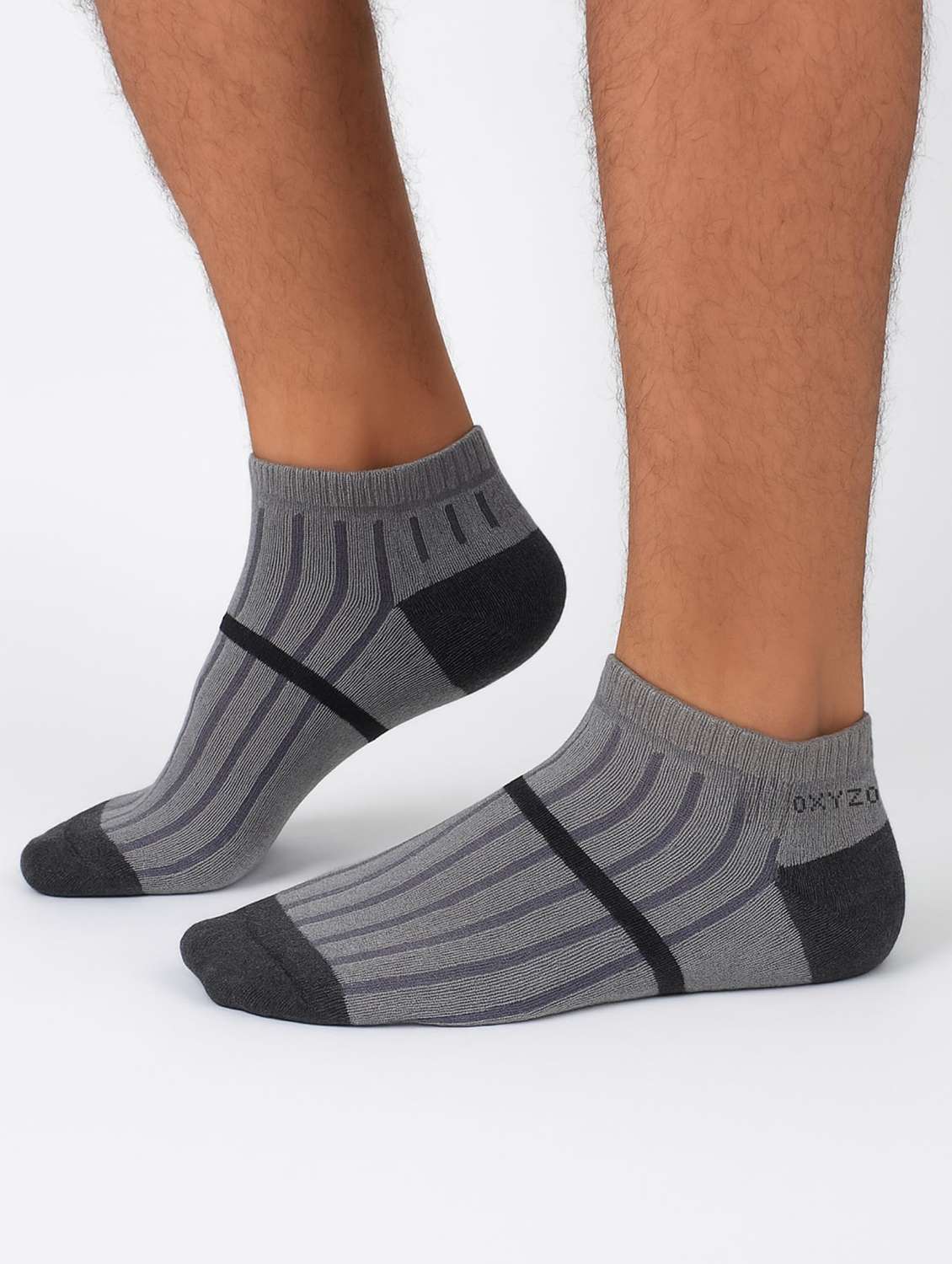 men pack of 3 printed ankle length socks - 22300065 -  Standard Image - 2
