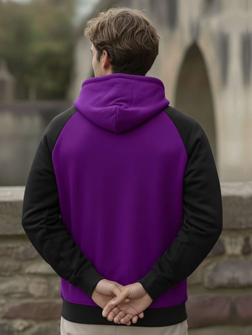 men color block raglan sleeve oversized sweatshirt - 22300104 -  Standard Image - 2