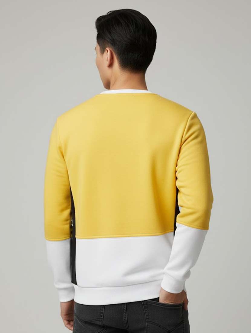 men color block long sleeve oversized sweatshirt - 22300109 -  Standard Image - 2
