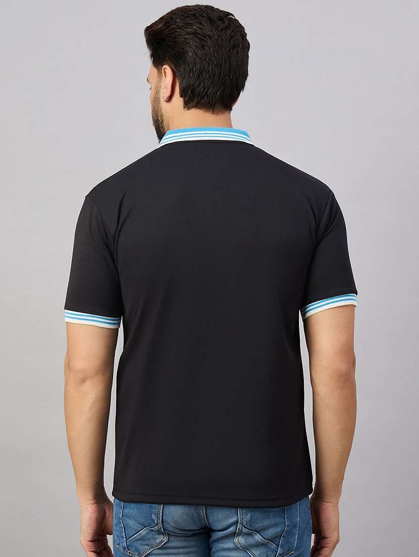 men solid short sleeve regular fit polo t-shirt - 22300124 -  Standard Image - 2