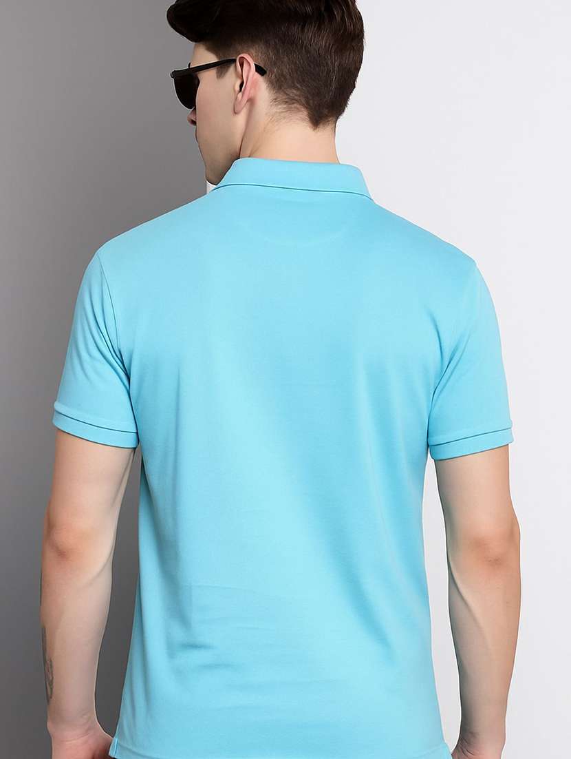men printed short sleeve polo t-shirt - 22300144 -  Standard Image - 2