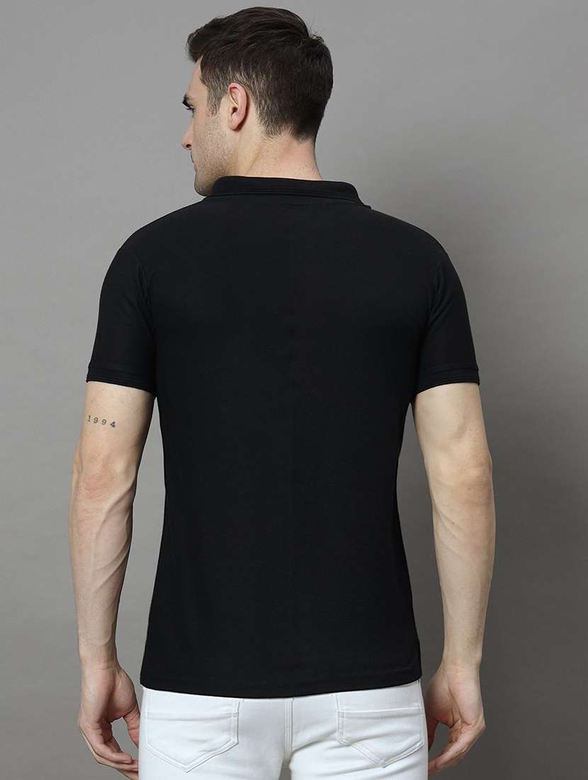 men solid short sleeve polo t-shirt - 22300149 -  Standard Image - 2