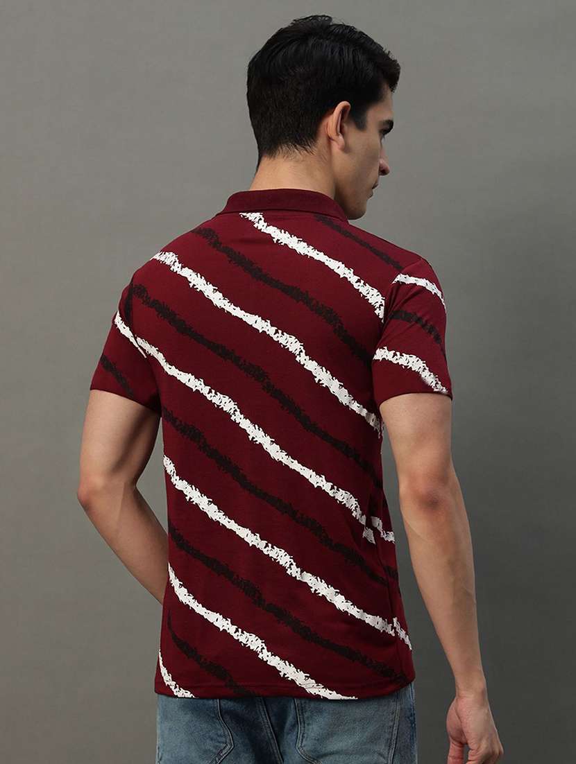 men printed short sleeve polo t-shirt - 22300188 -  Standard Image - 2