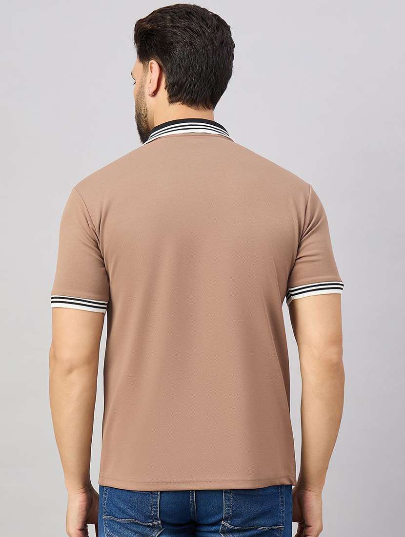 men solid short sleeve polo t-shirt - 22300196 -  Standard Image - 2