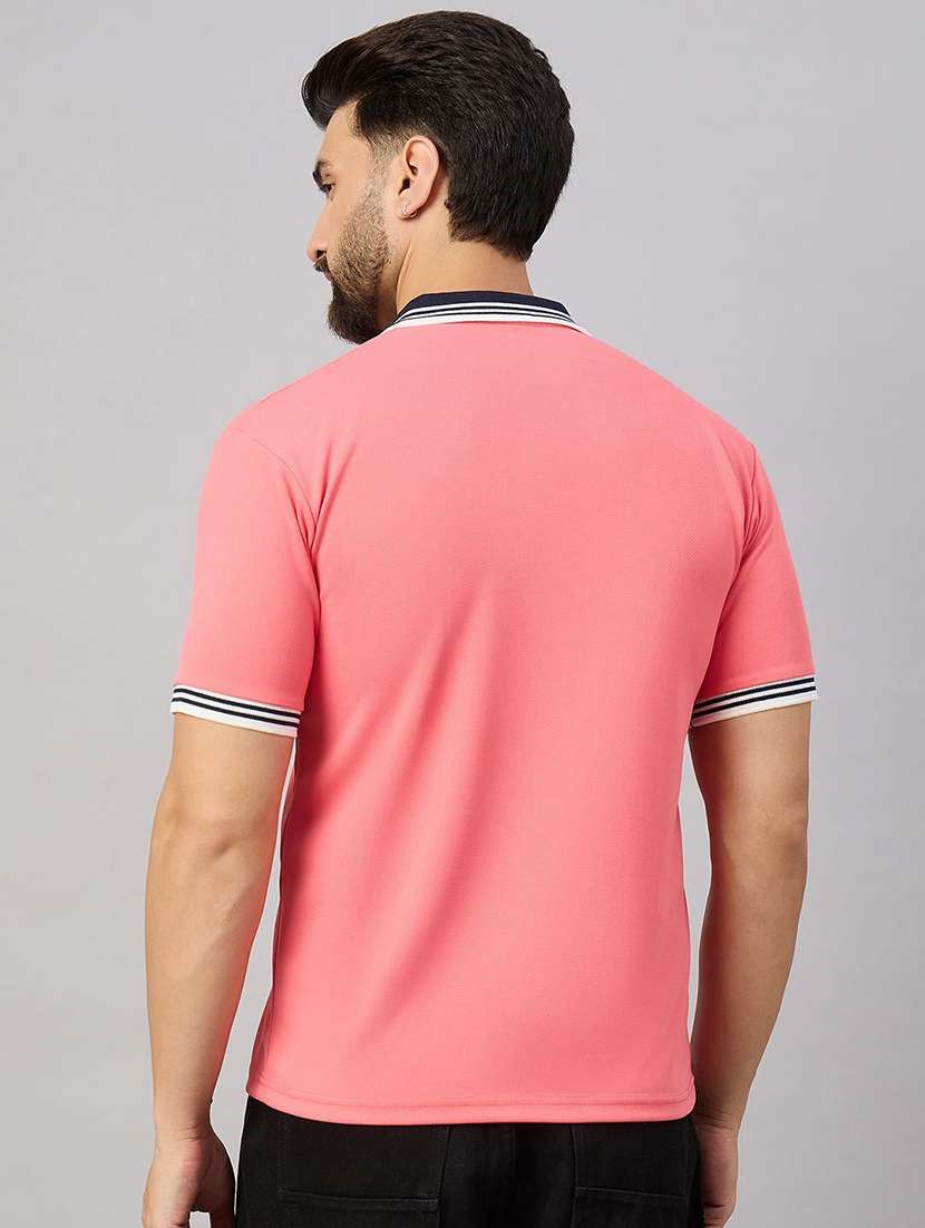 men solid short sleeve polo t-shirt - 22300211 -  Standard Image - 2