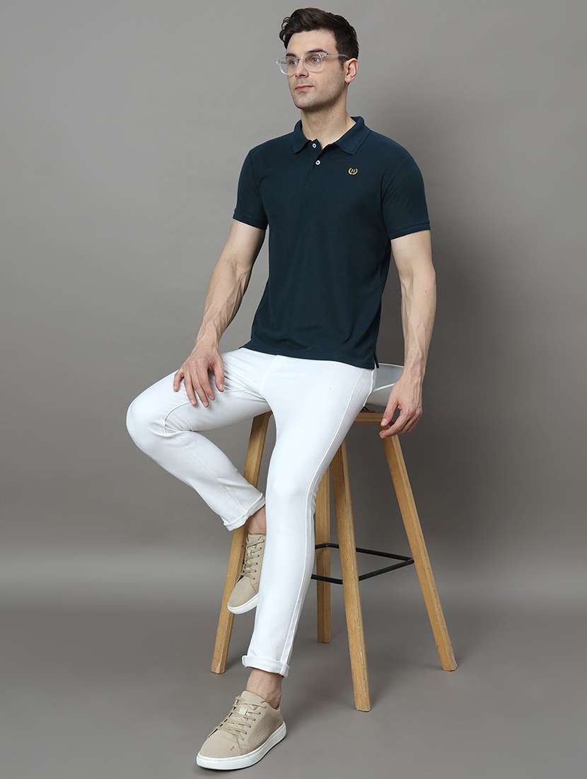 men solid short sleeve polo t-shirt - 22300266 -  Standard Image - 2