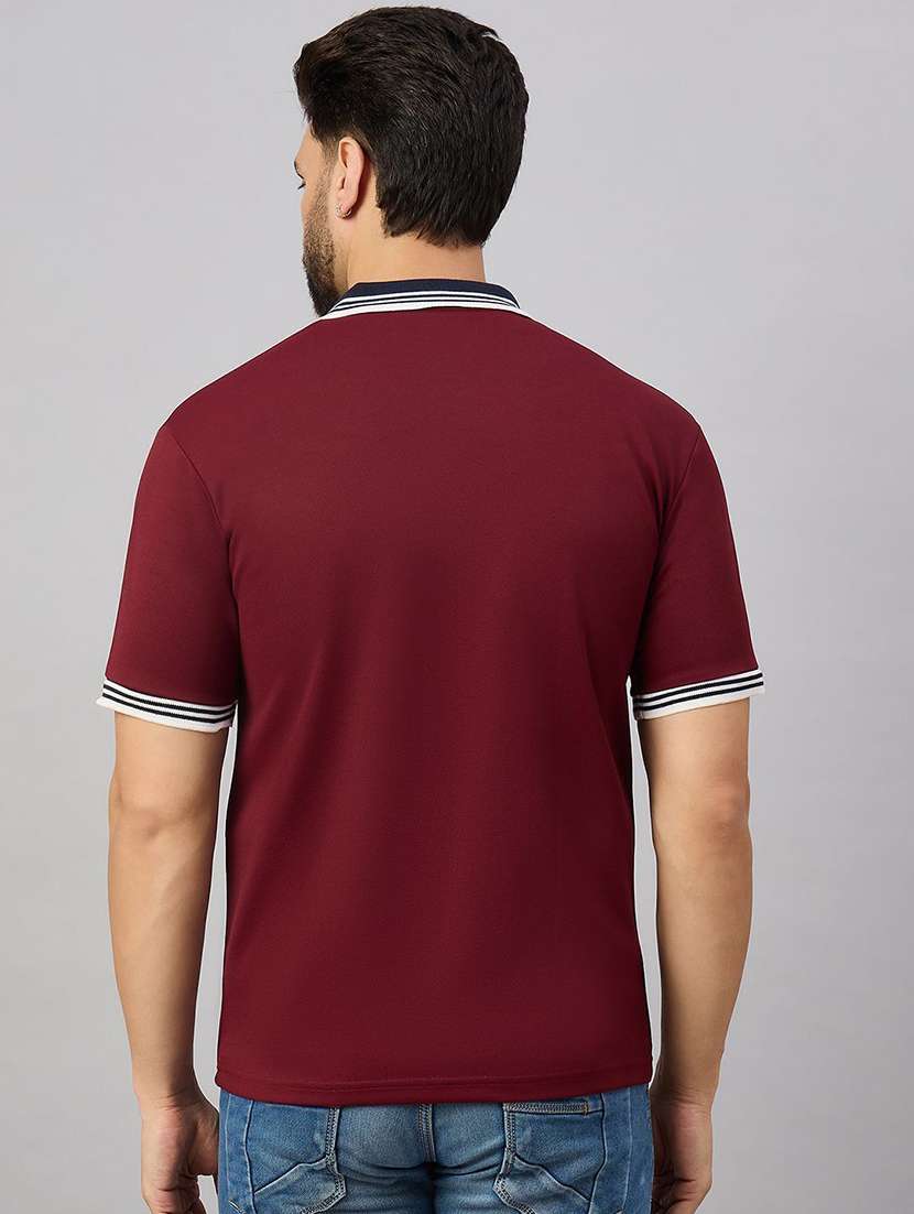 men solid short sleeve polo t-shirt - 22300283 -  Standard Image - 2