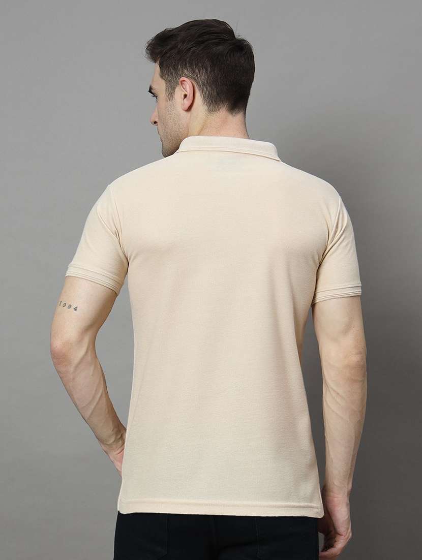 men solid short sleeve polo t-shirt - 22300294 -  Standard Image - 2