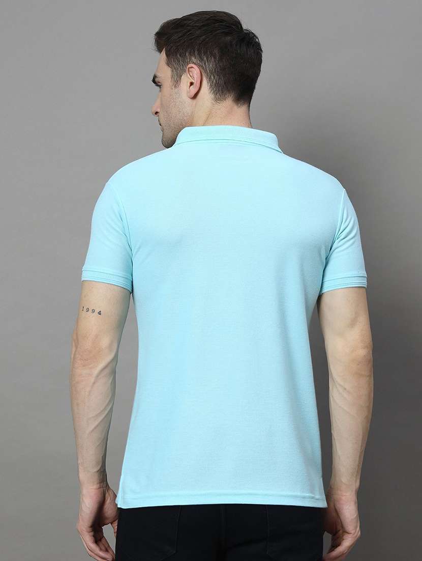 men solid short sleeve polo t-shirt - 22300295 -  Standard Image - 2
